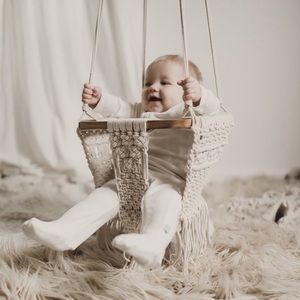 Finn + Emma Macrame Baby Swing
